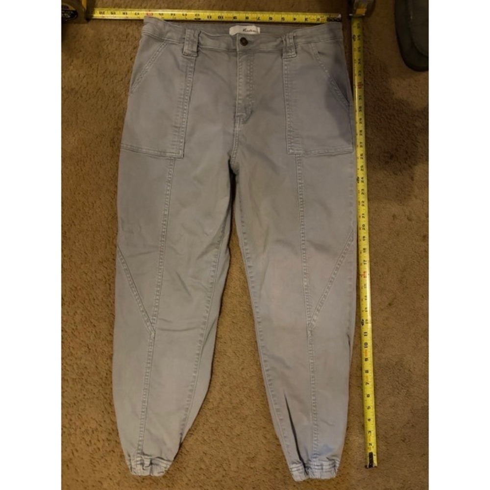 KanCan Women Grey Jogger Pants High Rise Cargo KC7127GR‎ Size 11/29 T35-36